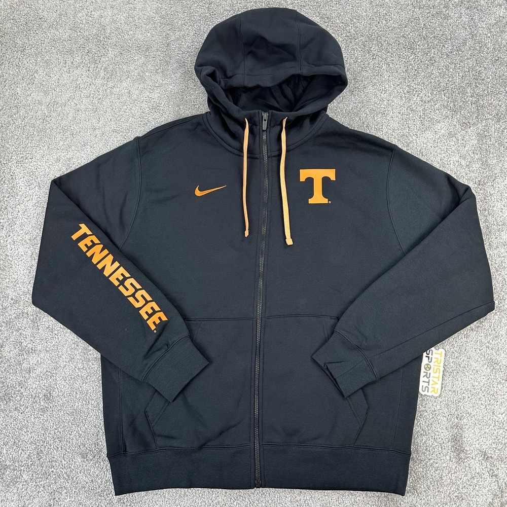 Tennessee Volunteers Hoodie Mens Large Black Nike Full Zip PE Team Issue Vols